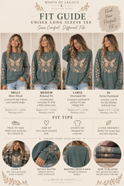 Moonlit Moth Celestial Long Sleeve Tee, Witchy Botanical Shirt, Whimsigoth Nature Graphic Tee, Gift for Her
