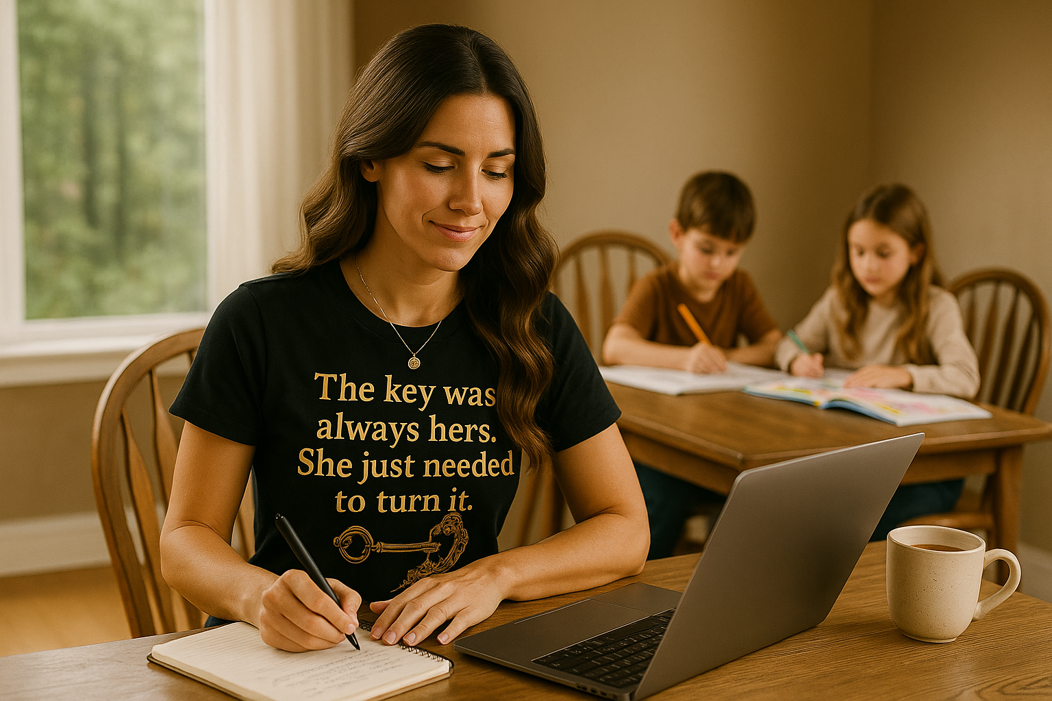 Mom_Doing_All_The_Things_Busy_Mom_Jessica_calmly_working_with_kids_blurred_in_background.png